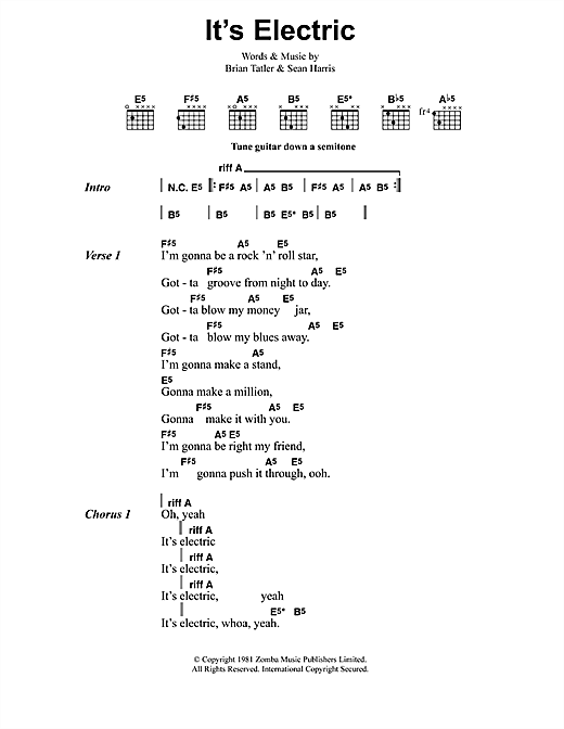 Preview Metallica It's Electric Metal sheet music, notes and chords for Lyrics & Chords, SKU: 41608 sheet music, piano notes, chords, guitar tabs, score, transpose, transcribe, how to play, guide, download, learn, tutorial, progression, song, artist, awards, billboard, mtv, vh1, tour, single, album, release