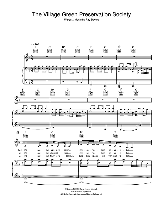 Preview Kate Rusby The Village Green Preservation Society Pop sheet music, notes and chords for Piano, Vocal & Guitar, SKU: 42001 sheet music, piano notes, chords, guitar tabs, score, transpose, transcribe, how to play, guide, download, learn, tutorial, progression, song, artist, awards, billboard, mtv, vh1, tour, single, album, release