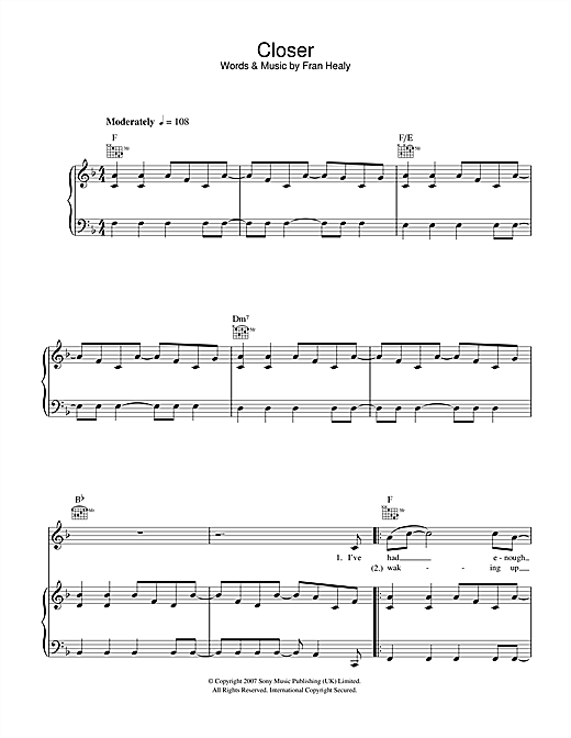Preview Travis Closer Rock sheet music, notes and chords for Piano, Vocal & Guitar, SKU: 42180 sheet music, piano notes, chords, guitar tabs, score, transpose, transcribe, how to play, guide, download, learn, tutorial, progression, song, artist, awards, billboard, mtv, vh1, tour, single, album, release