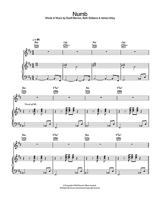 Preview Portishead Numb Pop sheet music, notes and chords for Piano, Vocal & Guitar, SKU: 42198 sheet music, piano notes, chords, guitar tabs, score, transpose, transcribe, how to play, guide, download, learn, tutorial, progression, song, artist, awards, billboard, mtv, vh1, tour, single, album, release