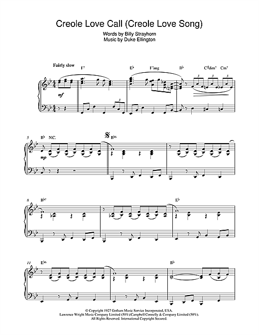 Preview Duke Ellington Creole Love Call (Creole Love Song) Jazz sheet music, notes and chords for Piano, SKU: 42236 sheet music, piano notes, chords, guitar tabs, score, transpose, transcribe, how to play, guide, download, learn, tutorial, progression, song, artist, awards, billboard, mtv, vh1, tour, single, album, release