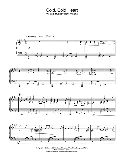 Preview Norah Jones Cold, Cold Heart Jazz sheet music, notes and chords for Piano, SKU: 43364 sheet music, piano notes, chords, guitar tabs, score, transpose, transcribe, how to play, guide, download, learn, tutorial, progression, song, artist, awards, billboard, mtv, vh1, tour, single, album, release