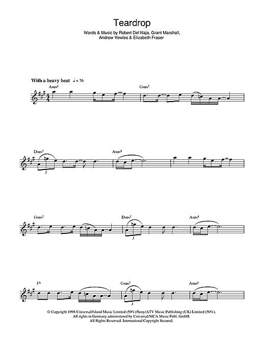 Preview Massive Attack Teardrop Rock sheet music, notes and chords for Flute, SKU: 44074 sheet music, piano notes, chords, guitar tabs, score, transpose, transcribe, how to play, guide, download, learn, tutorial, progression, song, artist, awards, billboard, mtv, vh1, tour, single, album, release