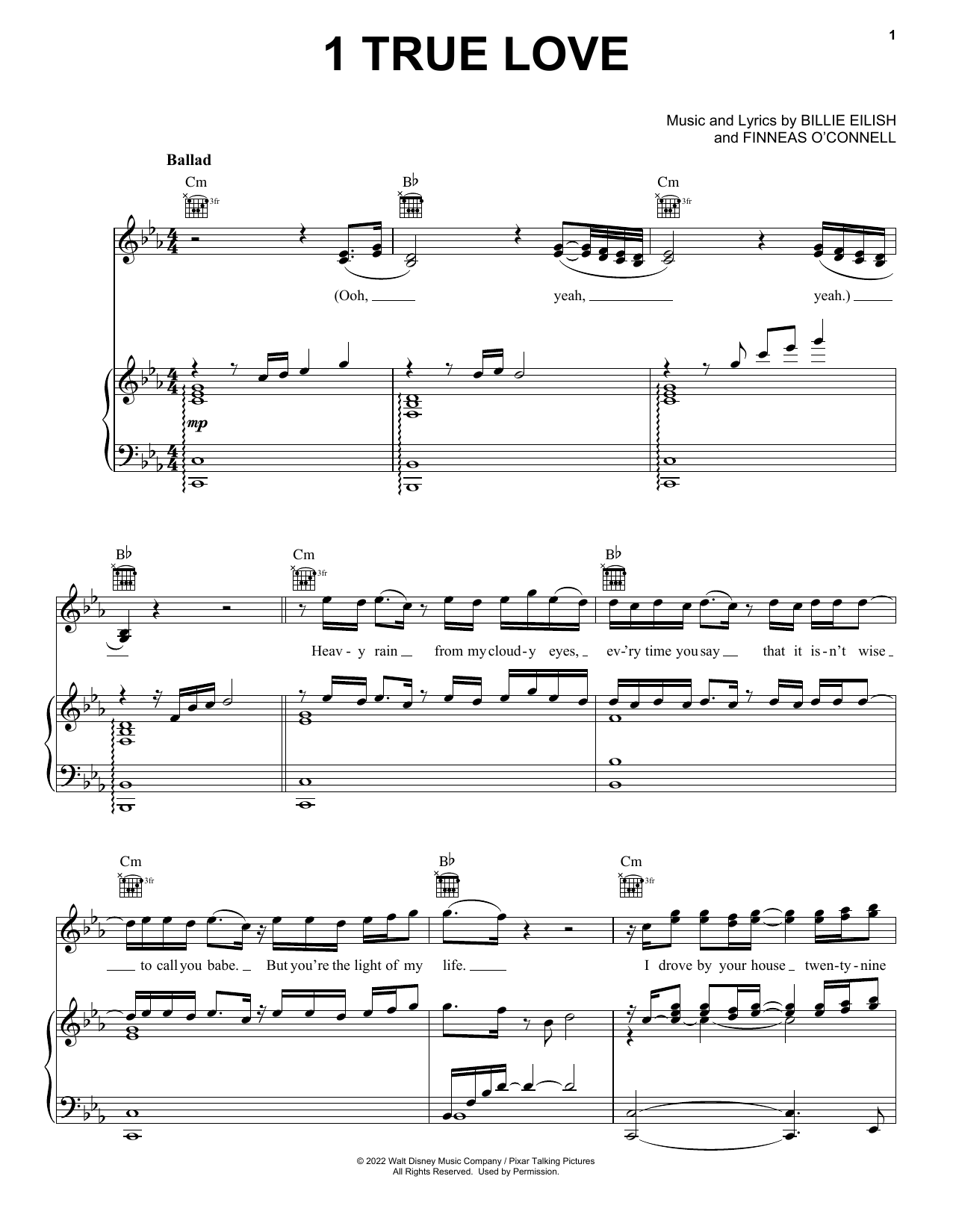 4*TOWN 1 True Love (from Turning Red) sheet music notes and chords. Download Printable PDF.