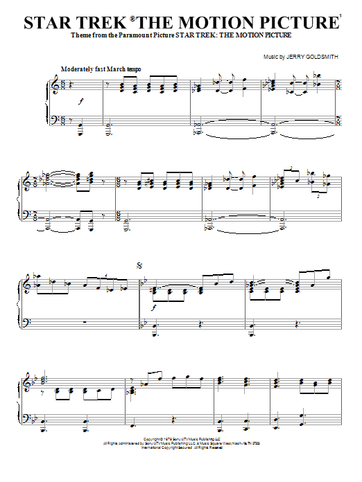 Preview Jerry Goldsmith Star Trek(R) The Motion Picture Children sheet music, notes and chords for Piano, SKU: 54738 sheet music, piano notes, chords, guitar tabs, score, transpose, transcribe, how to play, guide, download, learn, tutorial, progression, song, artist, awards, billboard, mtv, vh1, tour, single, album, release
