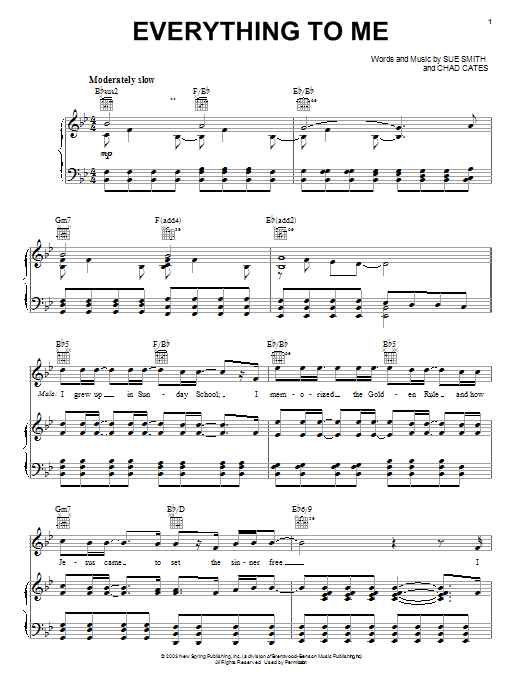 Avalon Everything To Me Sheet Music Notes Chords Printable Pop Preview Printable Scores Chords