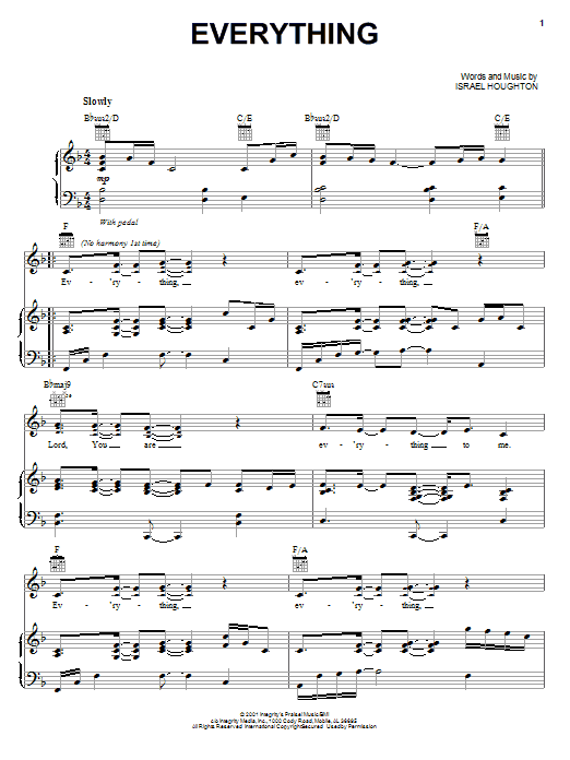 Preview Israel Houghton Everything Pop sheet music, notes and chords for Piano, Vocal & Guitar (Right-Hand Melody), SKU: 62326 sheet music, piano notes, chords, guitar tabs, score, transpose, transcribe, how to play, guide, download, learn, tutorial, progression, song, artist, awards, billboard, mtv, vh1, tour, single, album, release