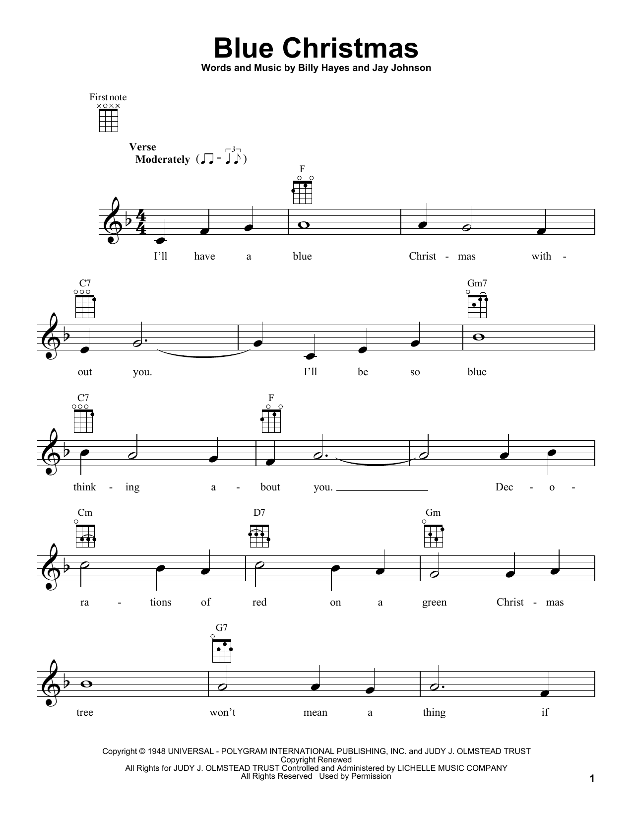 Preview Elvis Presley Blue Christmas Country sheet music, notes and chords for Ukulele, SKU: 80966 sheet music, piano notes, chords, guitar tabs, score, transpose, transcribe, how to play, guide, download, learn, tutorial, progression, song, artist, awards, billboard, mtv, vh1, tour, single, album, release