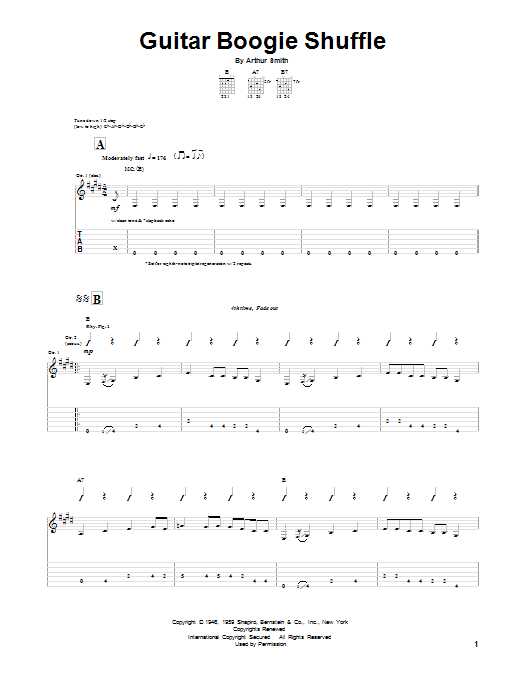 Preview The Virtues Guitar Boogie Shuffle Rock sheet music, notes and chords for Guitar Tab, SKU: 93535 sheet music, piano notes, chords, guitar tabs, score, transpose, transcribe, how to play, guide, download, learn, tutorial, progression, song, artist, awards, billboard, mtv, vh1, tour, single, album, release