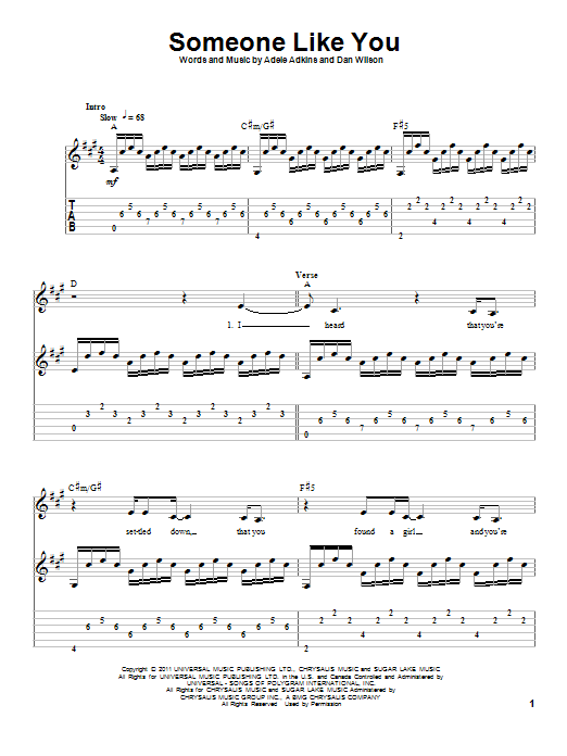 Slike Someone Like Y O U Chords