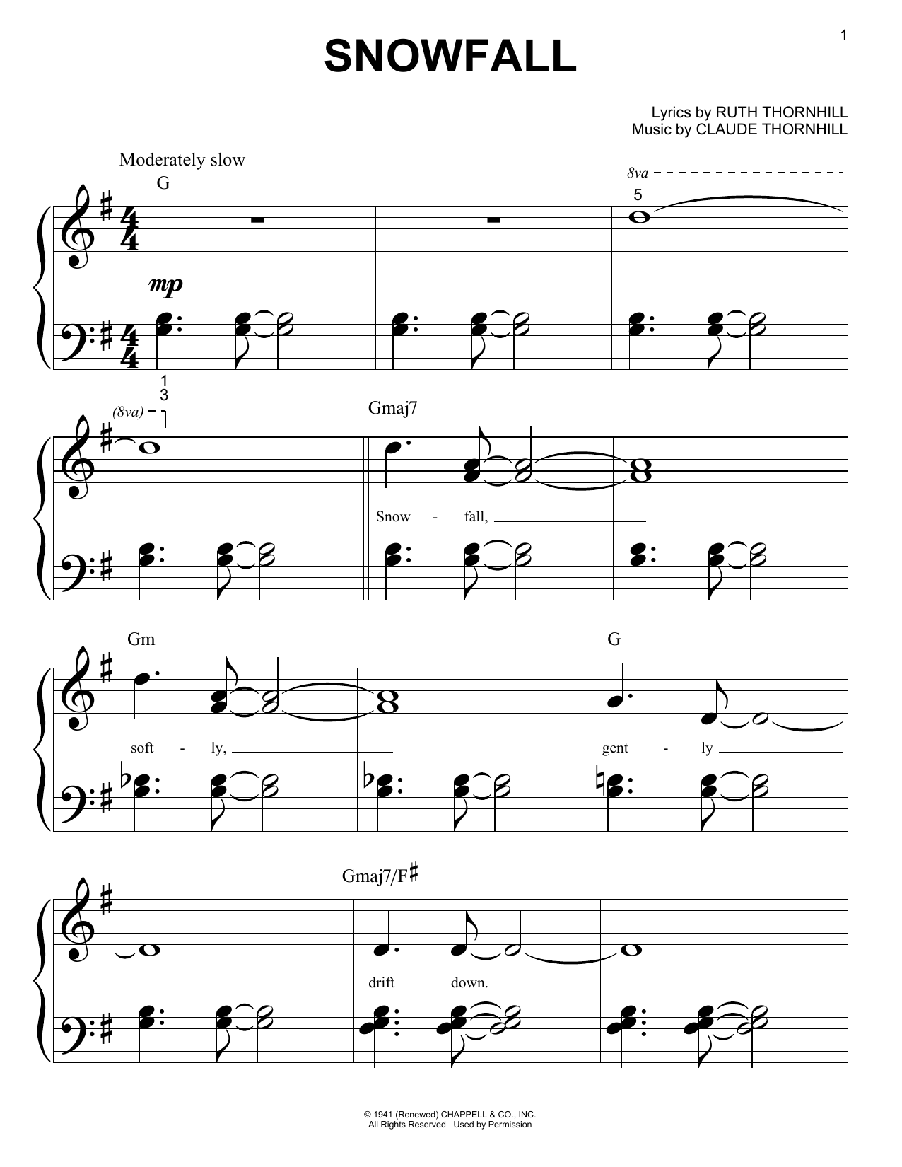 Preview Tony Bennett Snowfall Winter sheet music, notes and chords for Piano (Big Notes), SKU: 98904 sheet music, piano notes, chords, guitar tabs, score, transpose, transcribe, how to play, guide, download, learn, tutorial, progression, song, artist, awards, billboard, mtv, vh1, tour, single, album, release