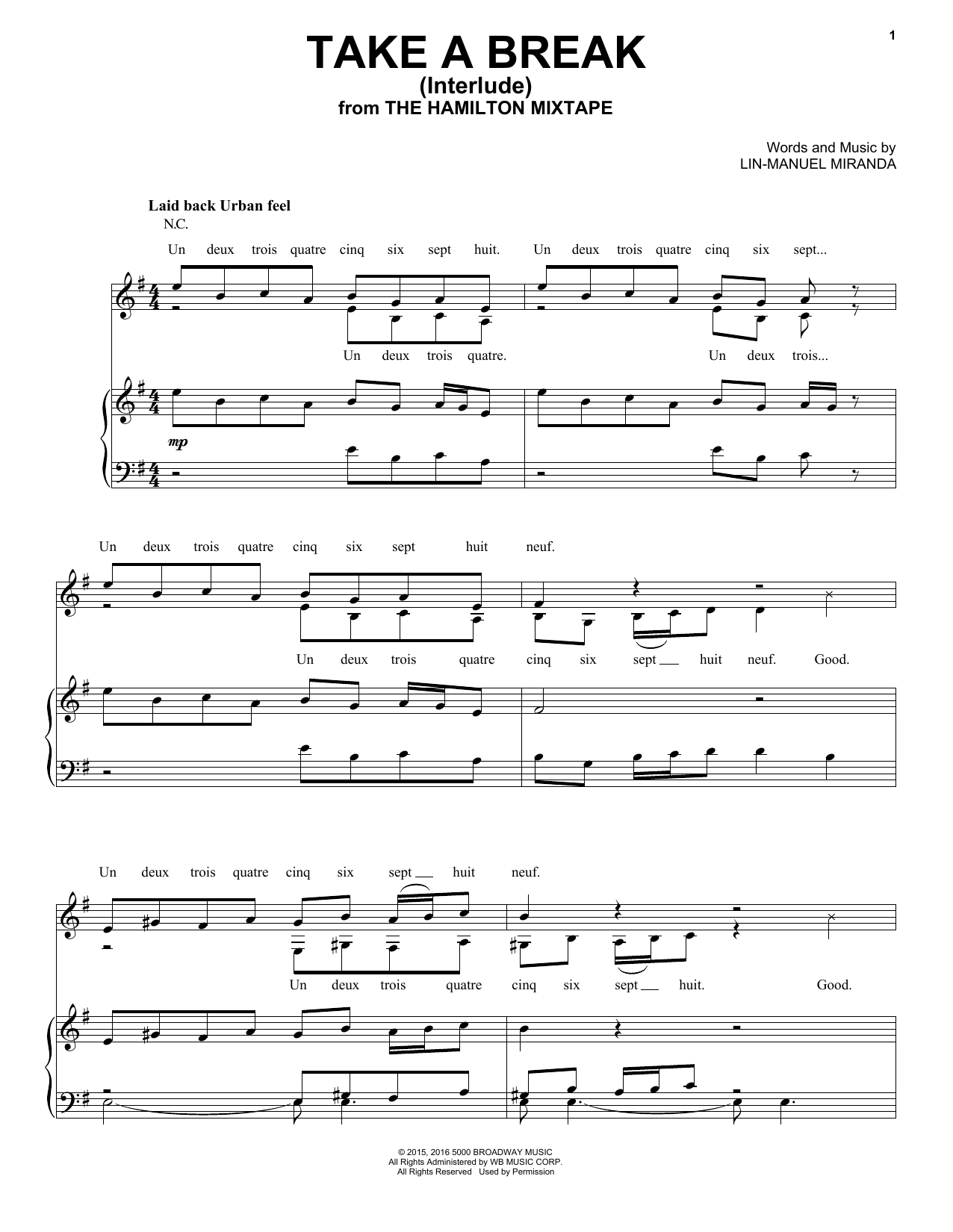 !llmind Take A Break (Interlude) sheet music notes and chords. Download Printable PDF.