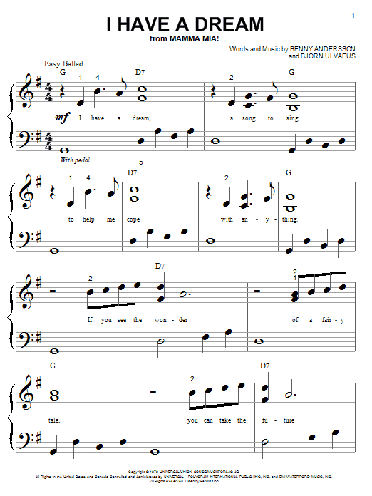 ABBA I Have A Dream (arr. Quentin Thomas) sheet music notes and chords. Download Printable PDF.