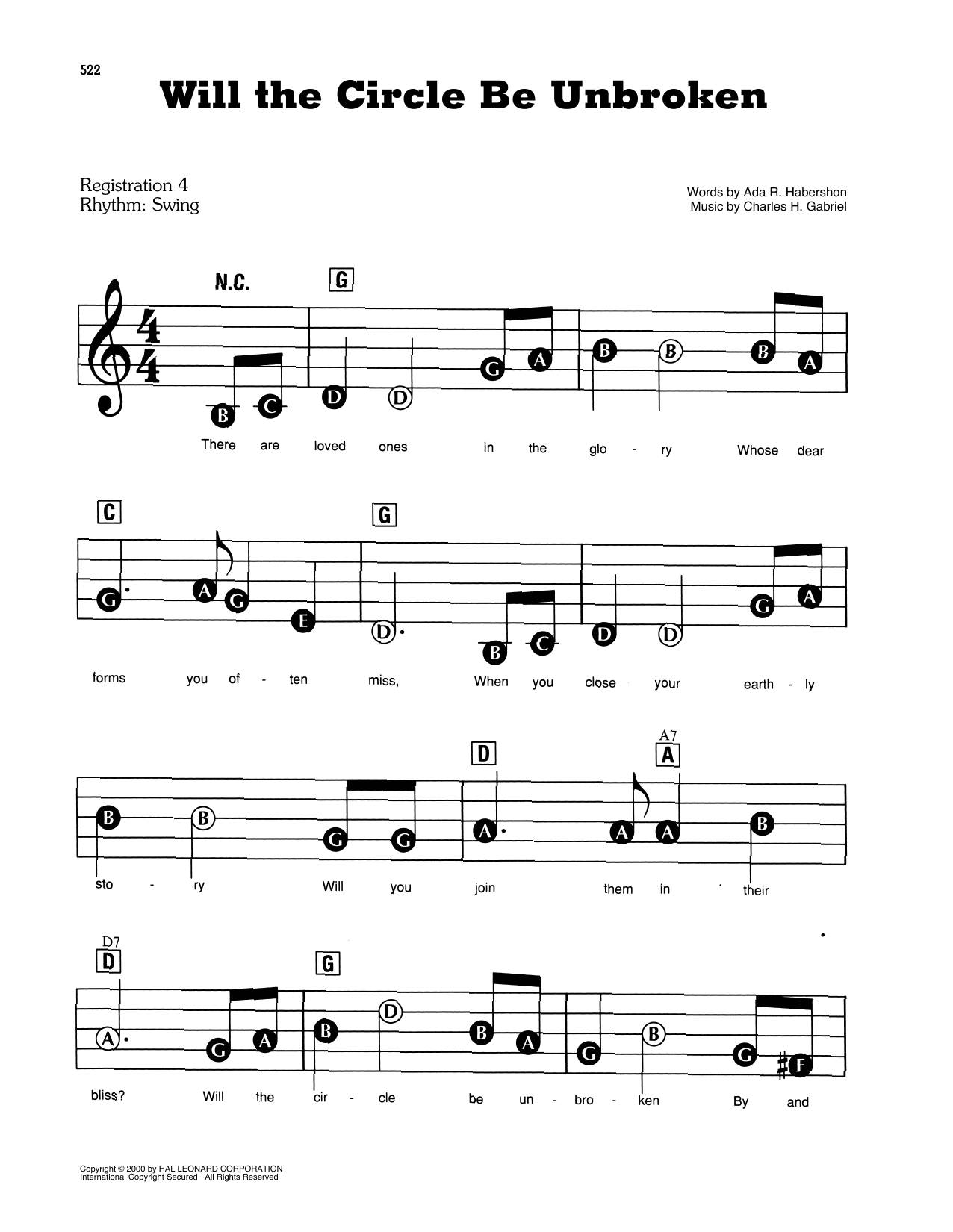 Ada R Habershon And Charles H Gabriel Will The Circle Be Unbroken Sheet Music Pdf Notes Chords Gospel Score E Z Play Today Download Printable Sku Ada R Habershon And Charles H Gabriel Will The Circle Be Unbroken Sheet Music Pdf Notes Chords Gospel Score E Z Play Today Download Printable Sku