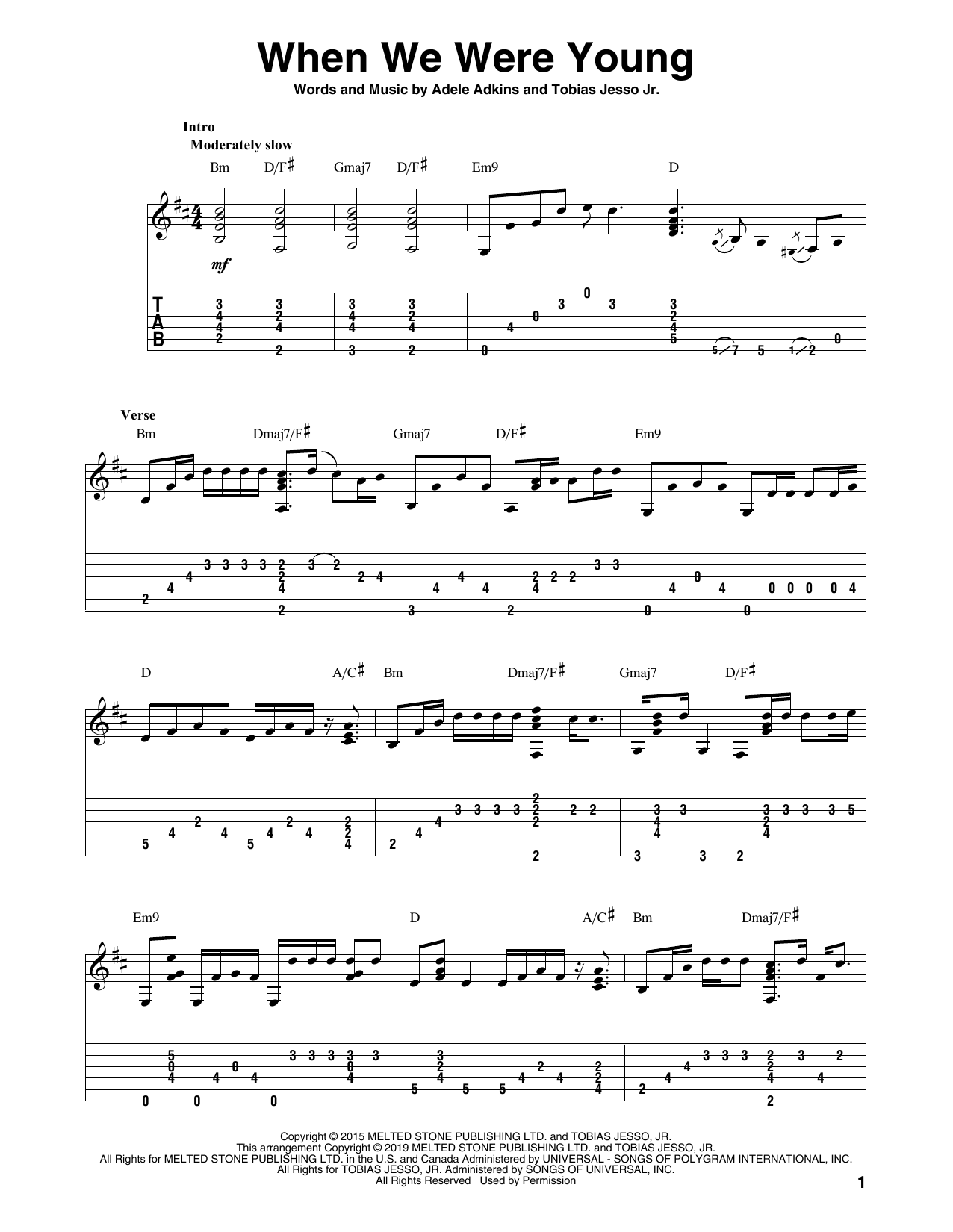 Adele When We Were Young (arr. Bill LaFleur) sheet music notes and chords. Download Printable PDF.