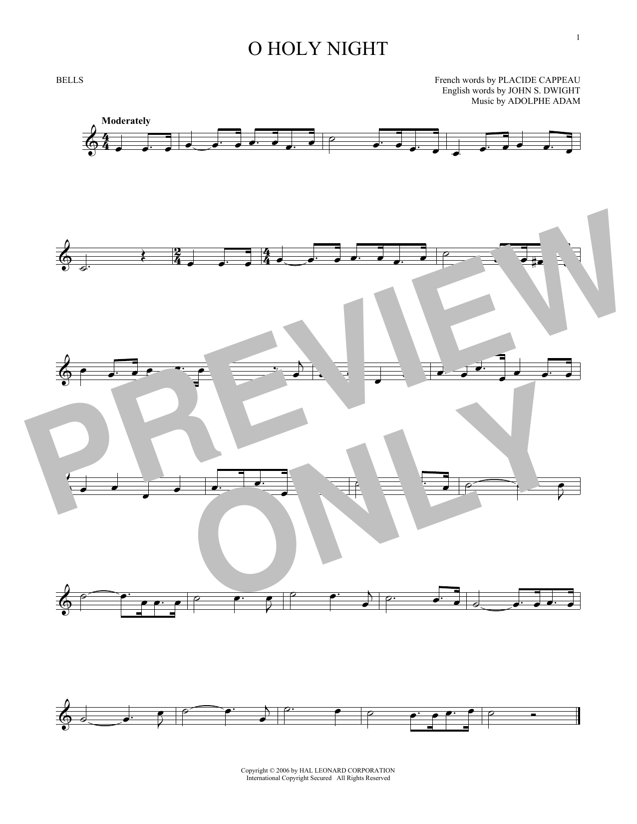 Adolphe Adam O Holy Night sheet music notes and chords. Download Printable PDF.