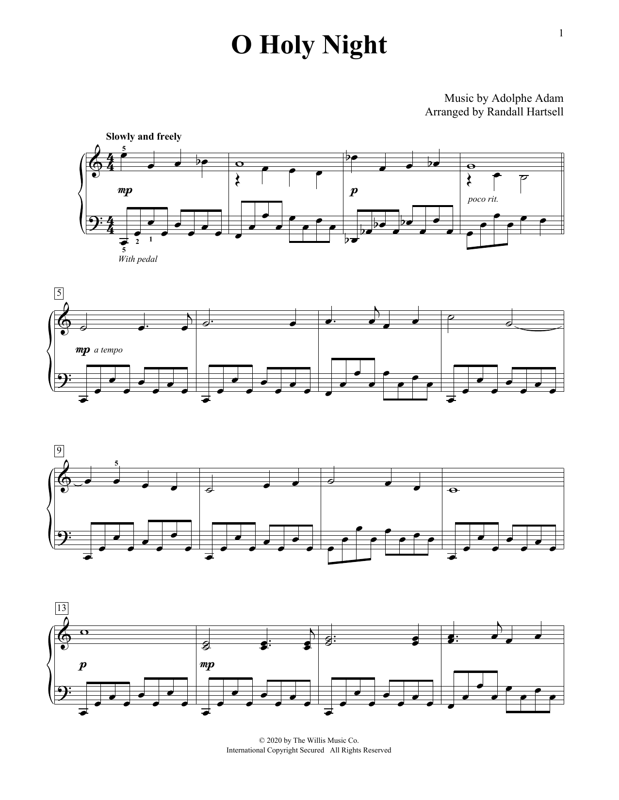 Adolphe Adam O Holy Night (arr. Randall Hartsell) sheet music notes and chords. Download Printable PDF.