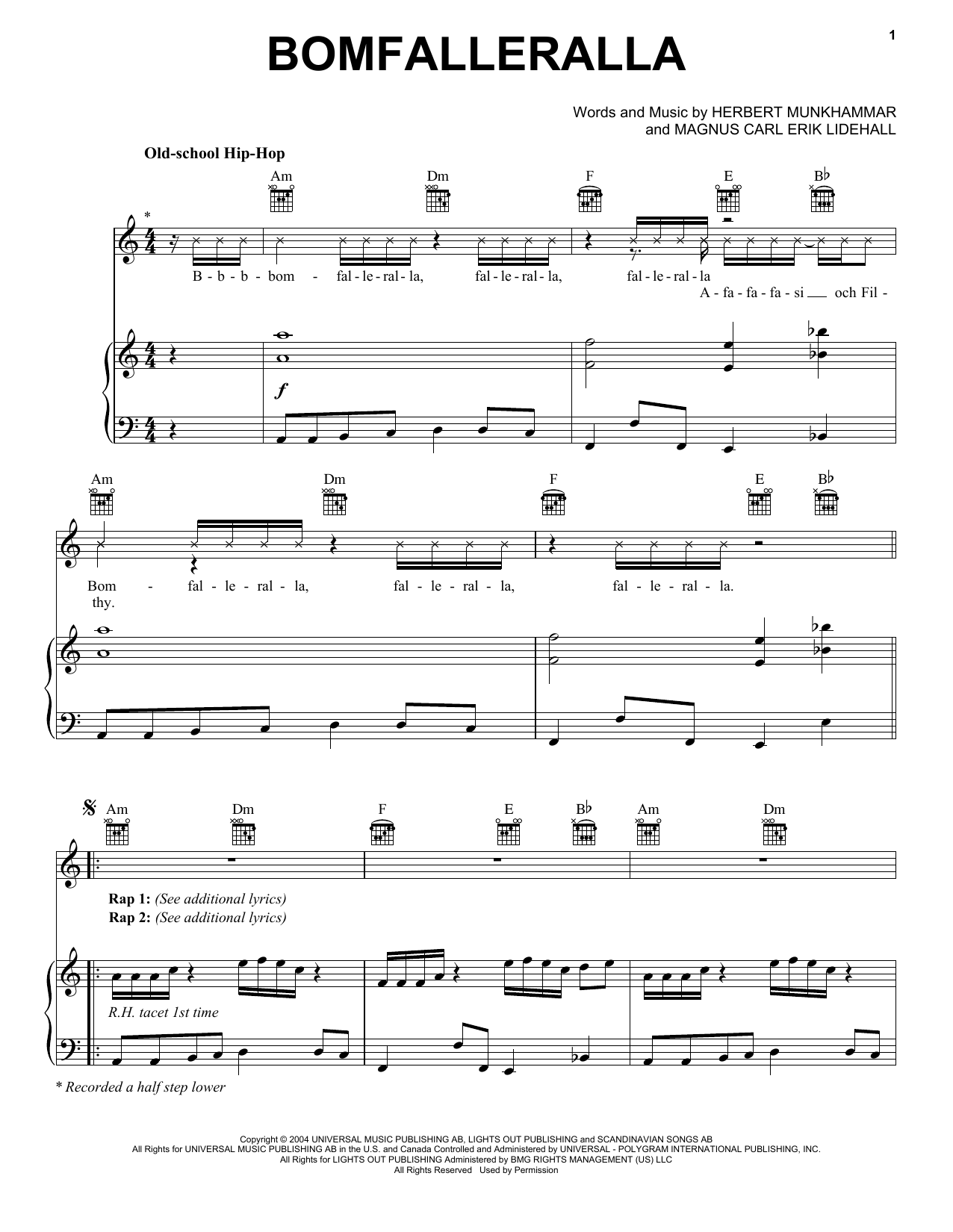 Afasi & Filthy Bomfalleralla sheet music notes and chords. Download Printable PDF.