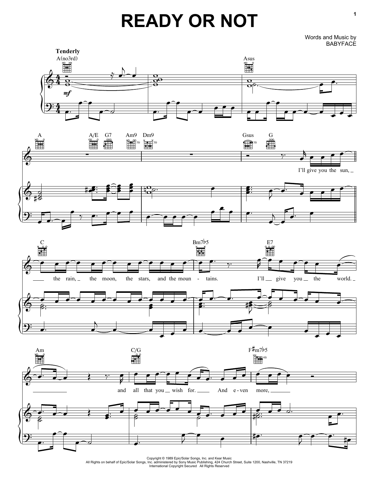 After 7 Ready Or Not sheet music notes and chords. Download Printable PDF.