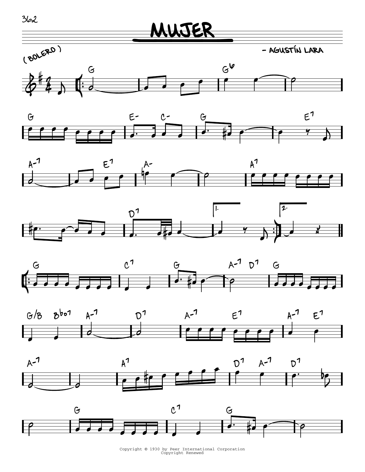 Agustin Lara Mujer sheet music notes and chords. Download Printable PDF.