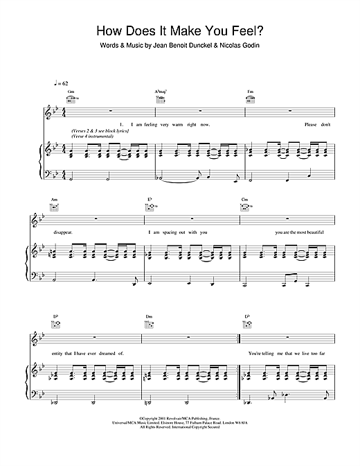 Air How Does It Make You Feel? sheet music notes and chords. Download Printable PDF.
