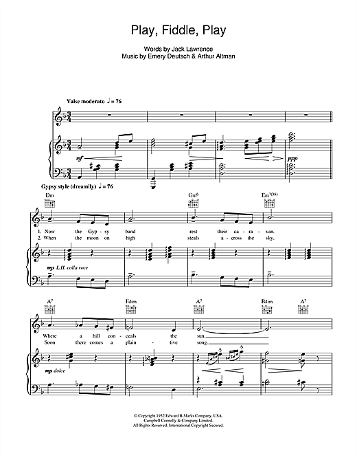 Al Bowlly Play, Fiddle, Play sheet music notes and chords. Download Printable PDF.