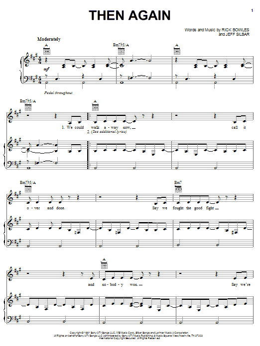 Alabama Then Again sheet music notes and chords. Download Printable PDF.