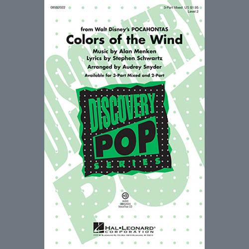 Alan Menken Colors Of The Wind (arr. Audrey Snyder) Profile Image