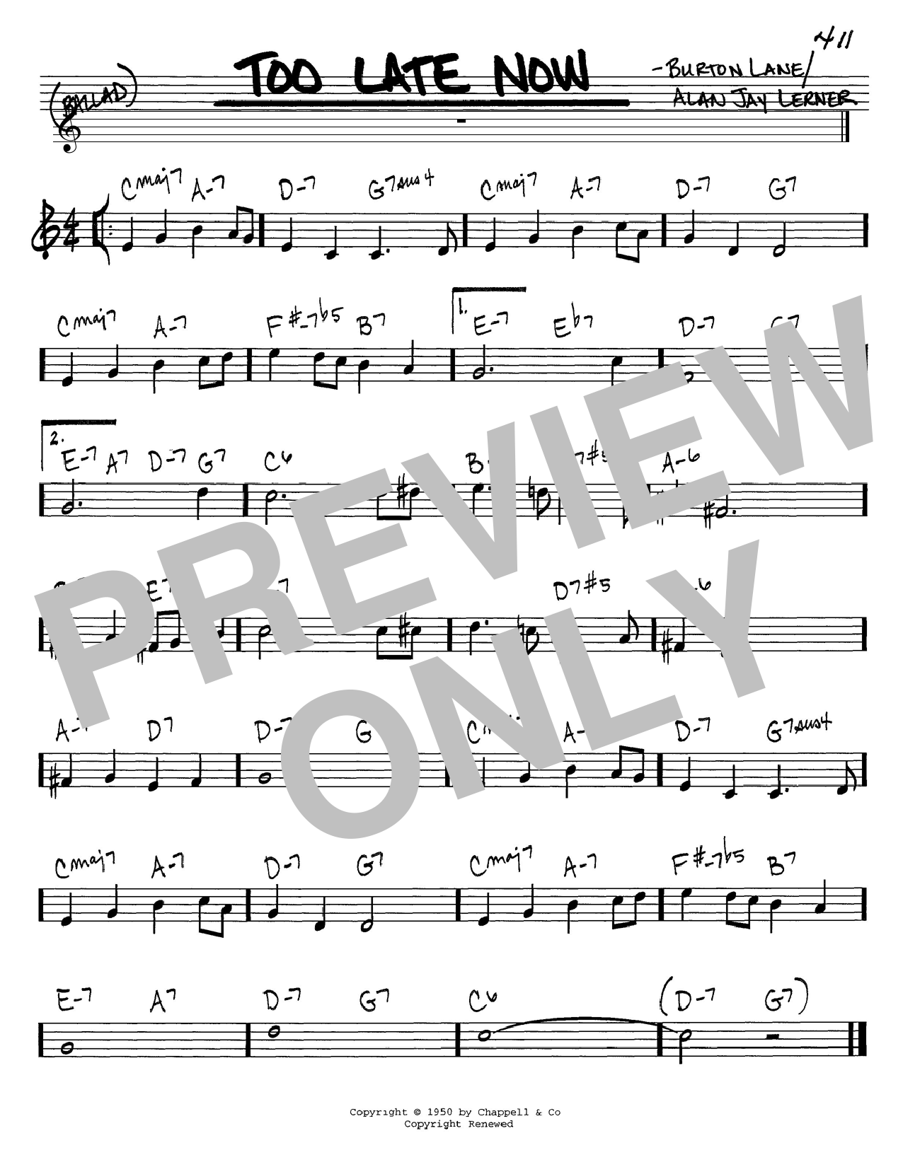 Learn to play Alan Jay Lerner Too Late Now sheet music for Piano Solo in minutes. Alan Jay Lerner Too Late Now sheet music notes and chords