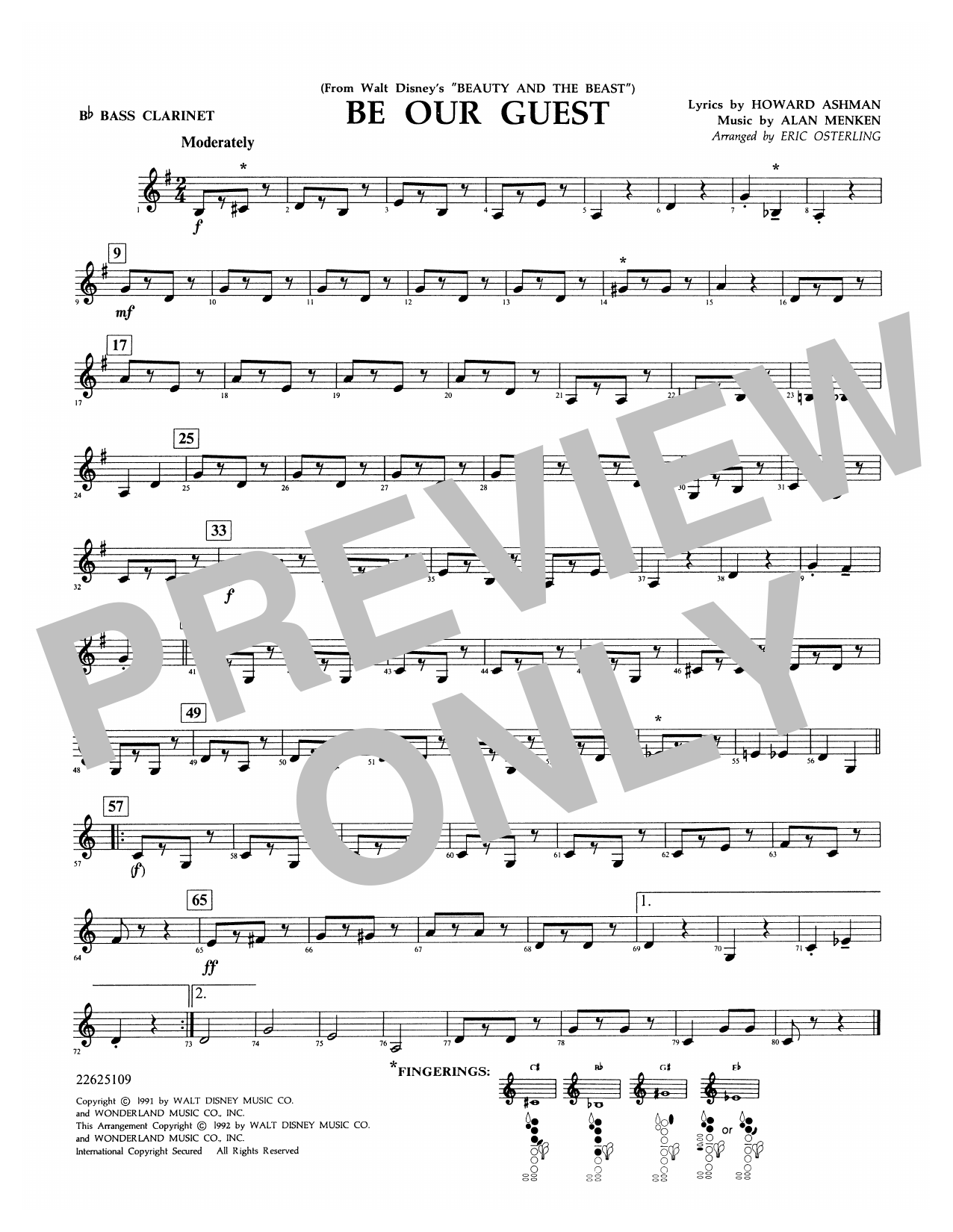 Alan Menken Be Our Guest From Beauty And The Beast Arr Eric Osterling Bass Clarinet Sheet Music Pdf Notes Chords Children Score Concert Band Download Printable Sku Alan Menken Be Our Guest From Beauty And The Beast Arr Eric Osterling Bass Clarinet Sheet Music Pdf Notes Chords Children Score Concert Band Download Printable Sku
