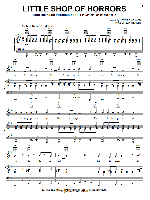 Learn to play Alan Menken Little Shop Of Horrors (from Little Shop of Horrors) sheet music for Big Note Piano in minutes. Price: 6.9900$ Alan Menken Little Shop Of Horrors (from Little Shop of Horrors) sheet music notes and chords arranged for Big Note Piano