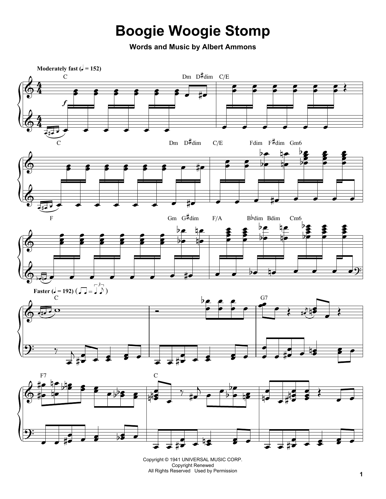 play boogie woogie piano pdf