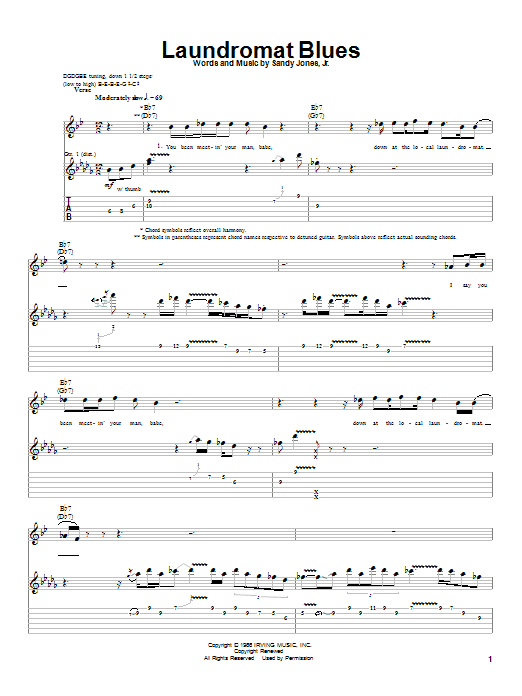 Albert King Laundromat Blues sheet music notes and chords. Download Printable PDF.
