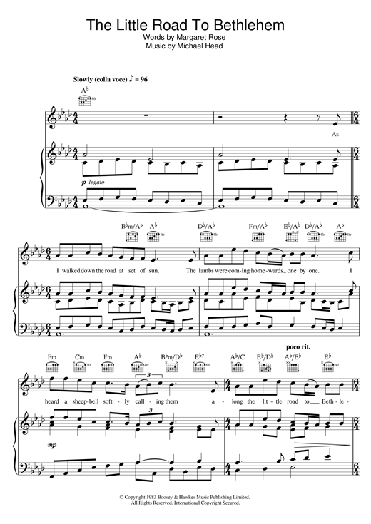 Learn to play Aled Jones The Little Road To Bethlehem sheet music for Piano, Vocal & Guitar (Right-Hand Melody) in minutes. Aled Jones The Little Road To Bethlehem sheet music notes and chords