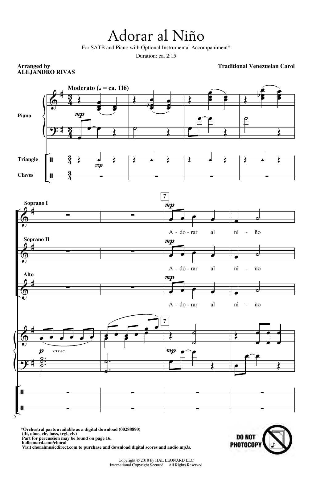 Learn to play Alejandro Rivas Adorar Al Nino sheet music for SSA Choir in minutes. Price: 3.9900$ Alejandro Rivas Adorar Al Nino sheet music notes and chords arranged for SSA Choir