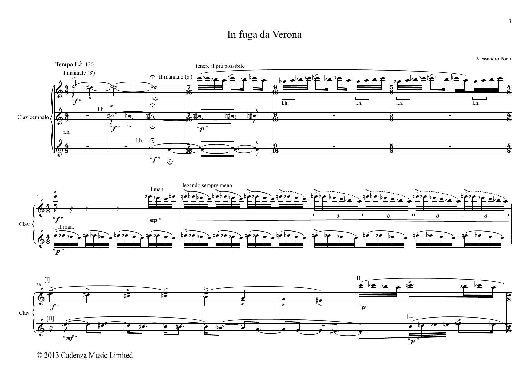 Alessandro Ponti In fuga da Verona sheet music notes and chords. Download Printable PDF.