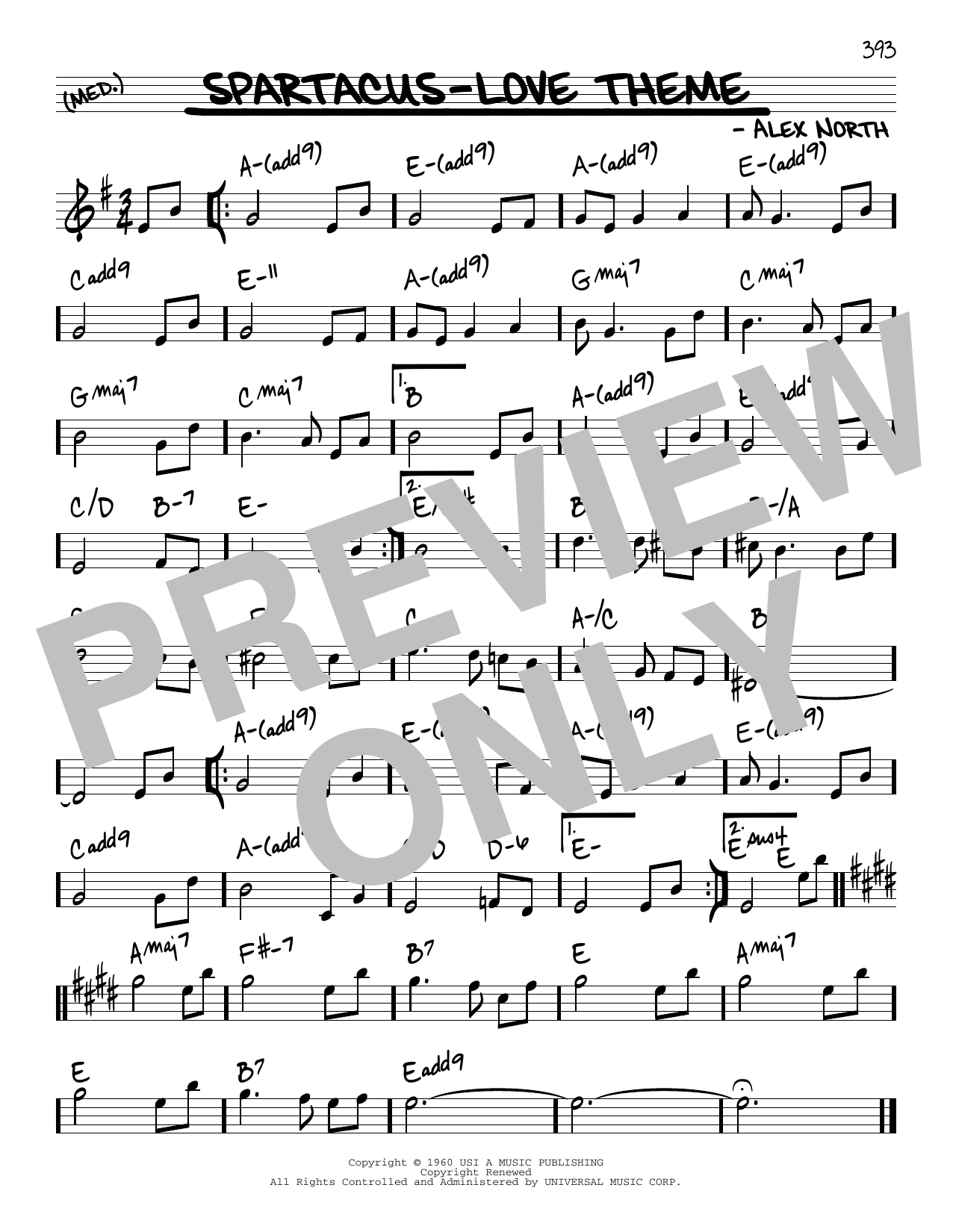 Learn to play Alex North Spartacus - Love Theme sheet music for Piano Solo in minutes. Alex North Spartacus - Love Theme sheet music notes and chords. Download Printable PDF.