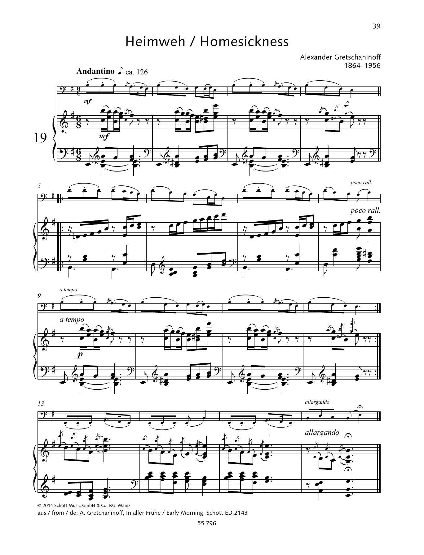 Alexander Gretchaninoff Homesickness sheet music notes and chords. Download Printable PDF.