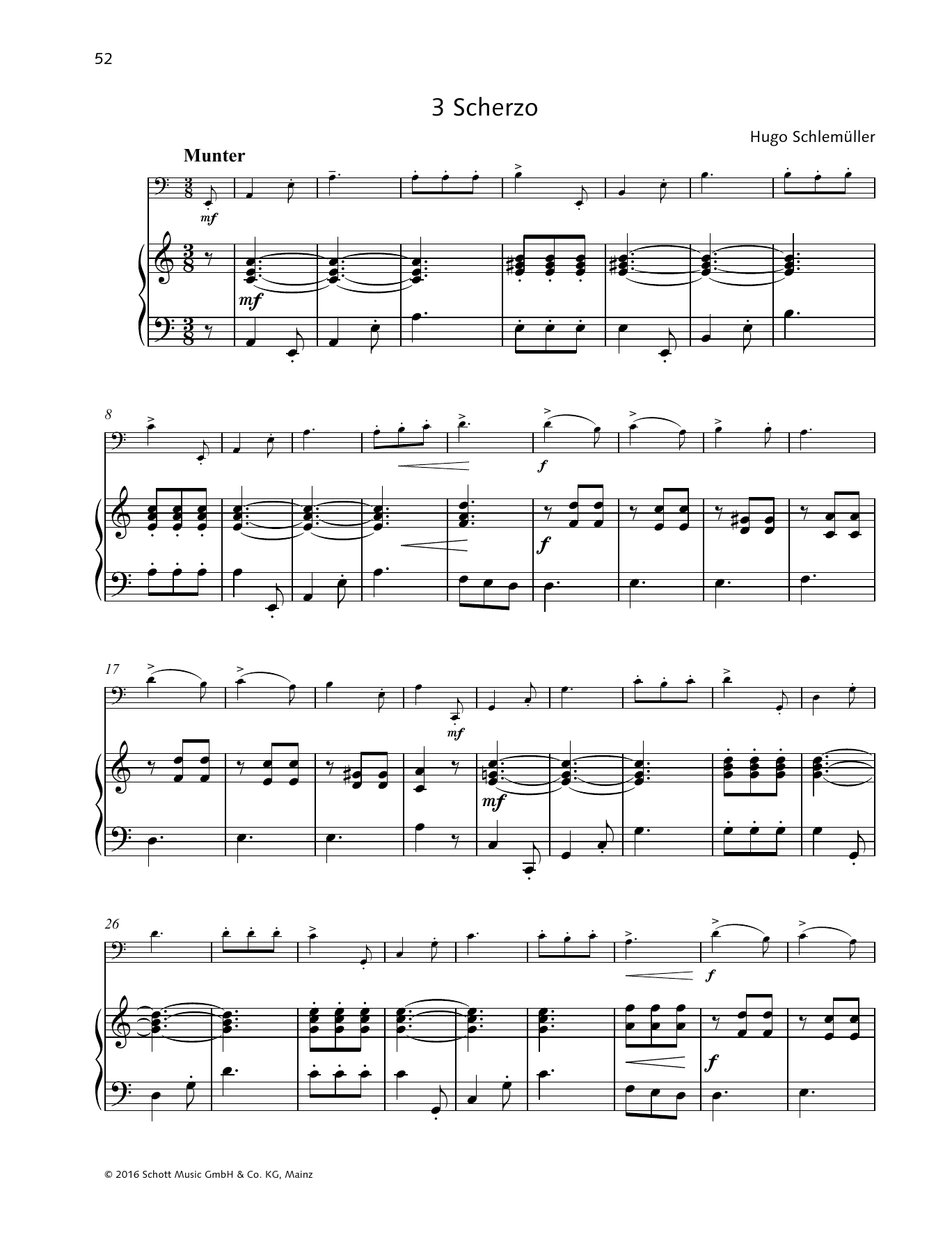 Alexander Gretchaninoff Scherzo sheet music notes and chords. Download Printable PDF.