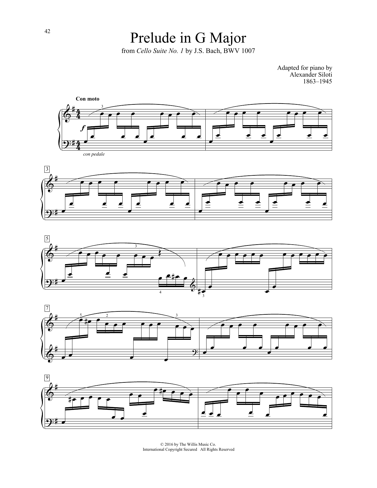 Learn to play Alexander Siloti Prelude In G Major sheet music for Educational Piano in minutes. Alexander Siloti Prelude In G Major sheet music notes and chords. Download Printable PDF.