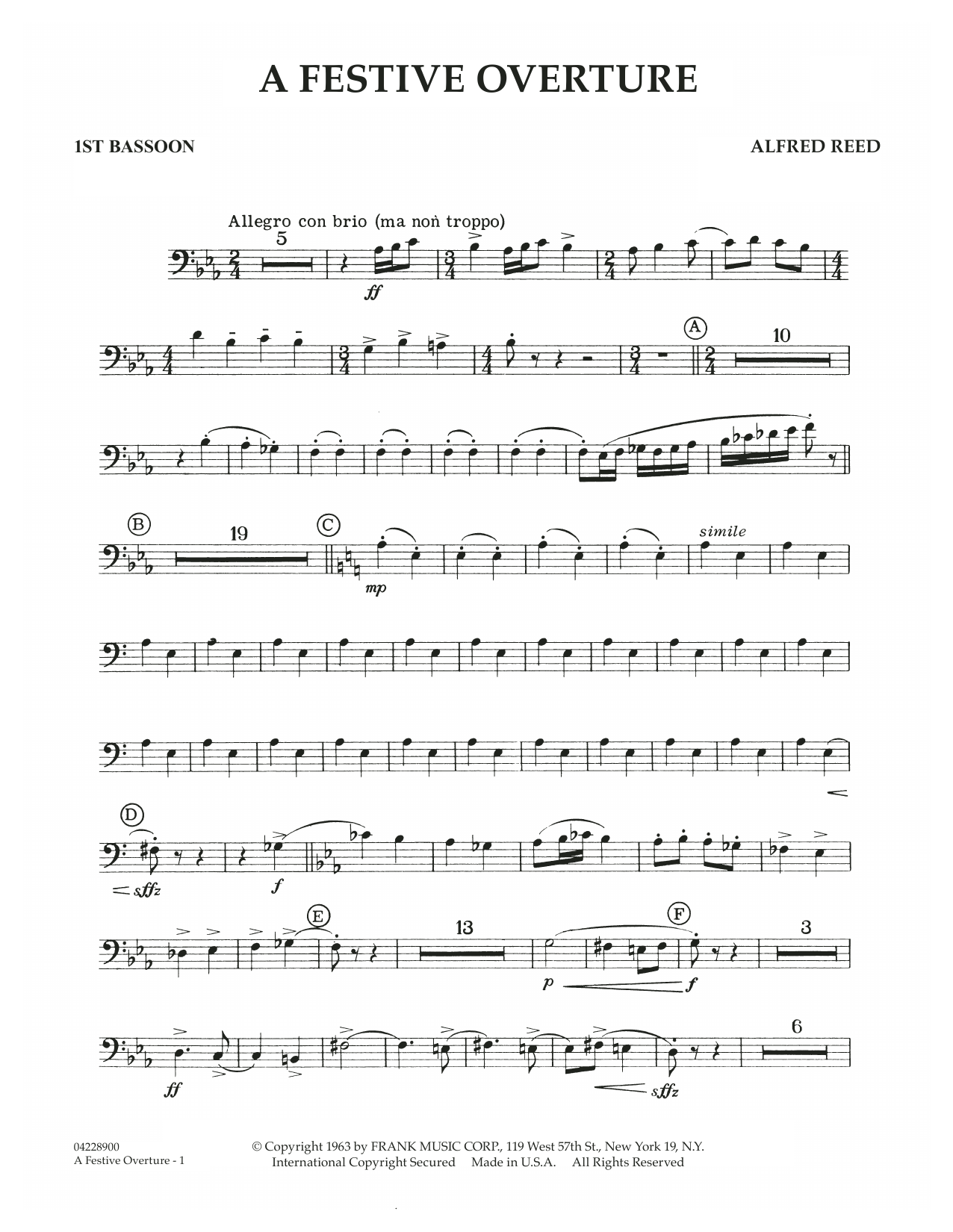 alfred reed first suite for band pdfs