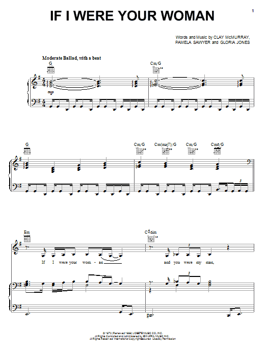Gladys Knight & The Pips If I Were Your Woman sheet music notes and chords. Download Printable PDF.