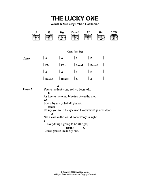 Alison Krauss The Lucky One sheet music notes and chords. Download Printable PDF.