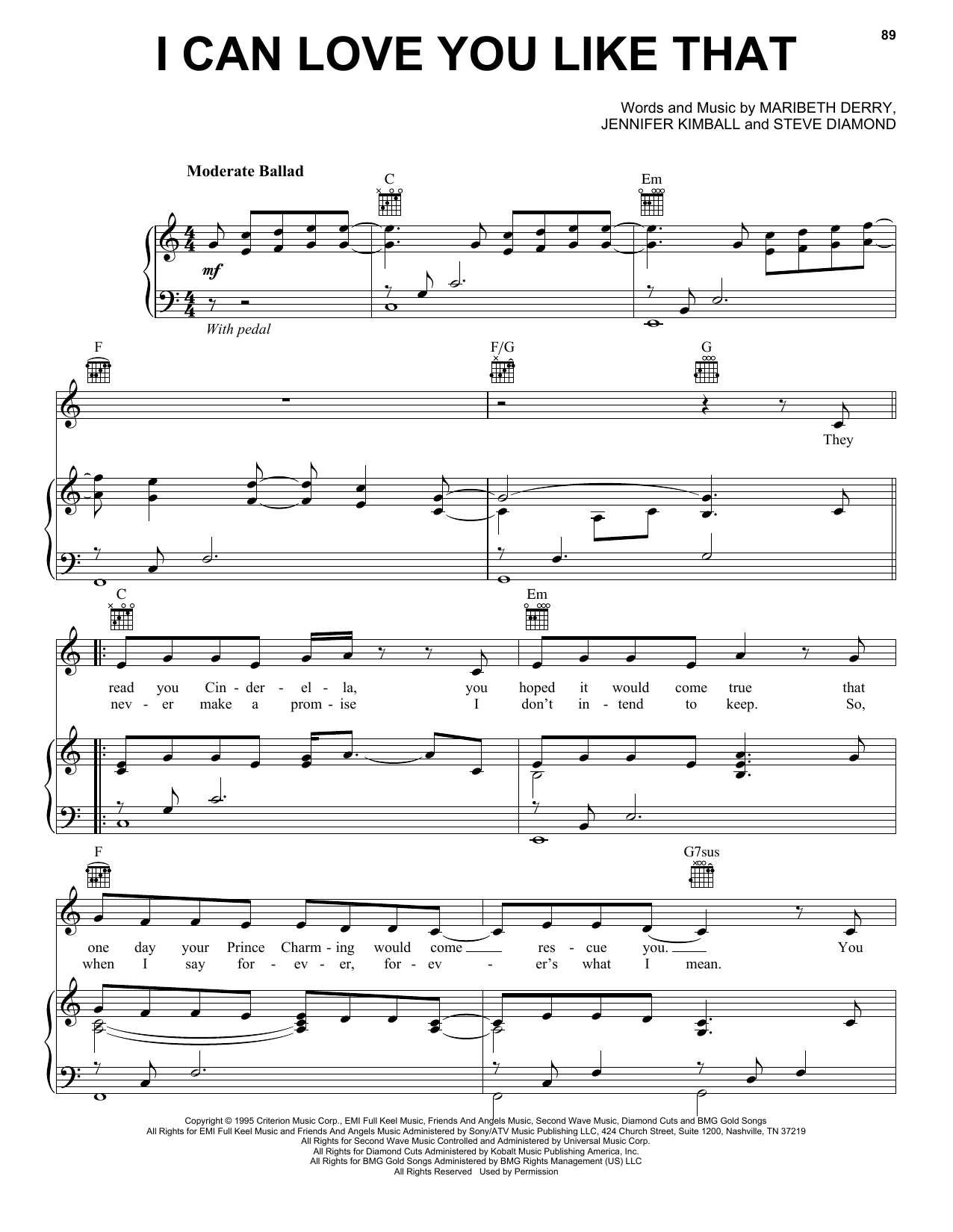 All-4-One I Can Love You Like That sheet music notes and chords. Download Printable PDF.