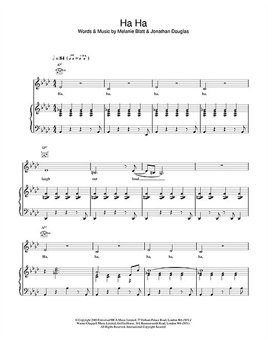 Learn to play All Saints Ha Ha sheet music for Piano, Vocal & Guitar in minutes. Price: 7.8900$ All Saints Ha Ha sheet music notes and chords. Download Printable PDF.