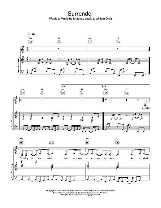 All Saints Surrender sheet music notes and chords. Download Printable PDF.