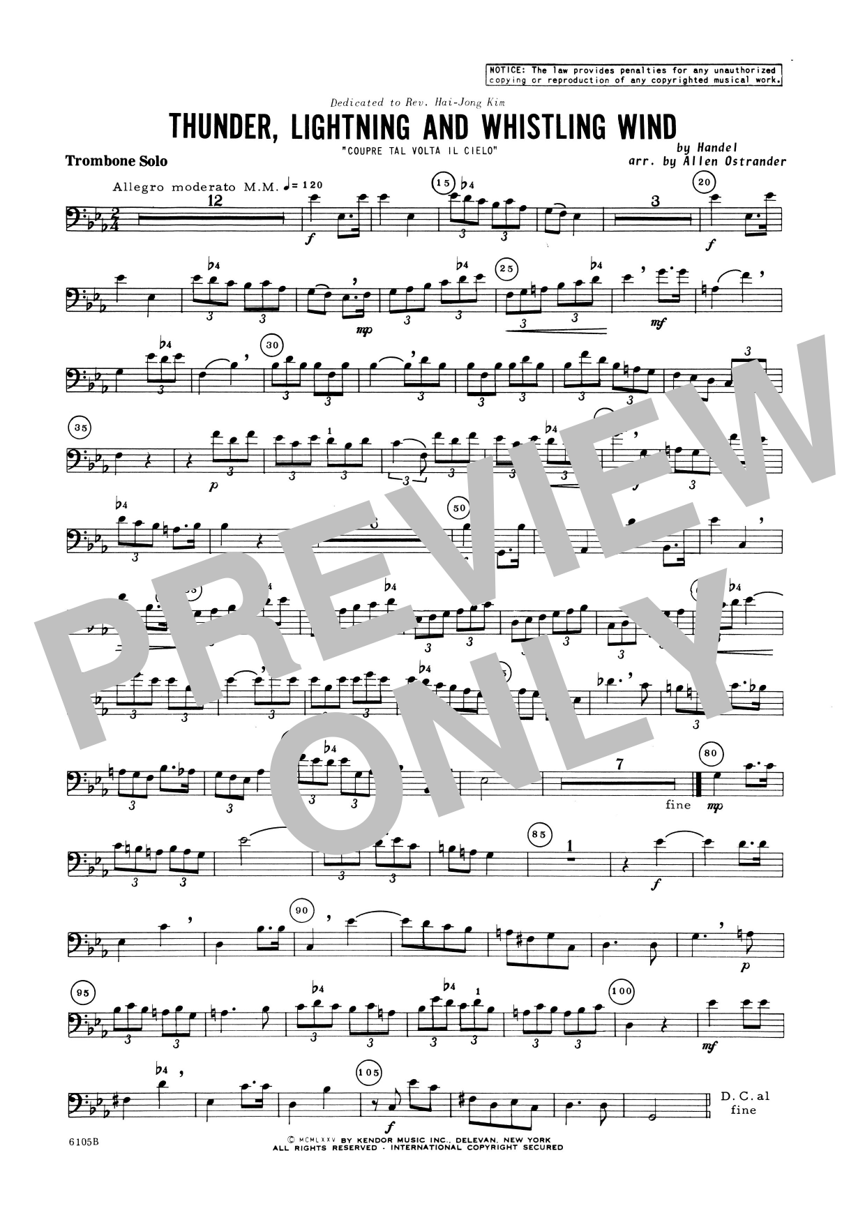 Learn to play Allen Ostrander Thunder, Lightning And Whistling Wind (Coupre Tal Volta Il Cielo) - Trombone sheet music for Brass Solo in minutes. Allen Ostrander Thunder, Lightning And Whistling Wind (Coupre Tal Volta Il Cielo) - Trombone sheet music notes and chords. Download Printable PDF.
