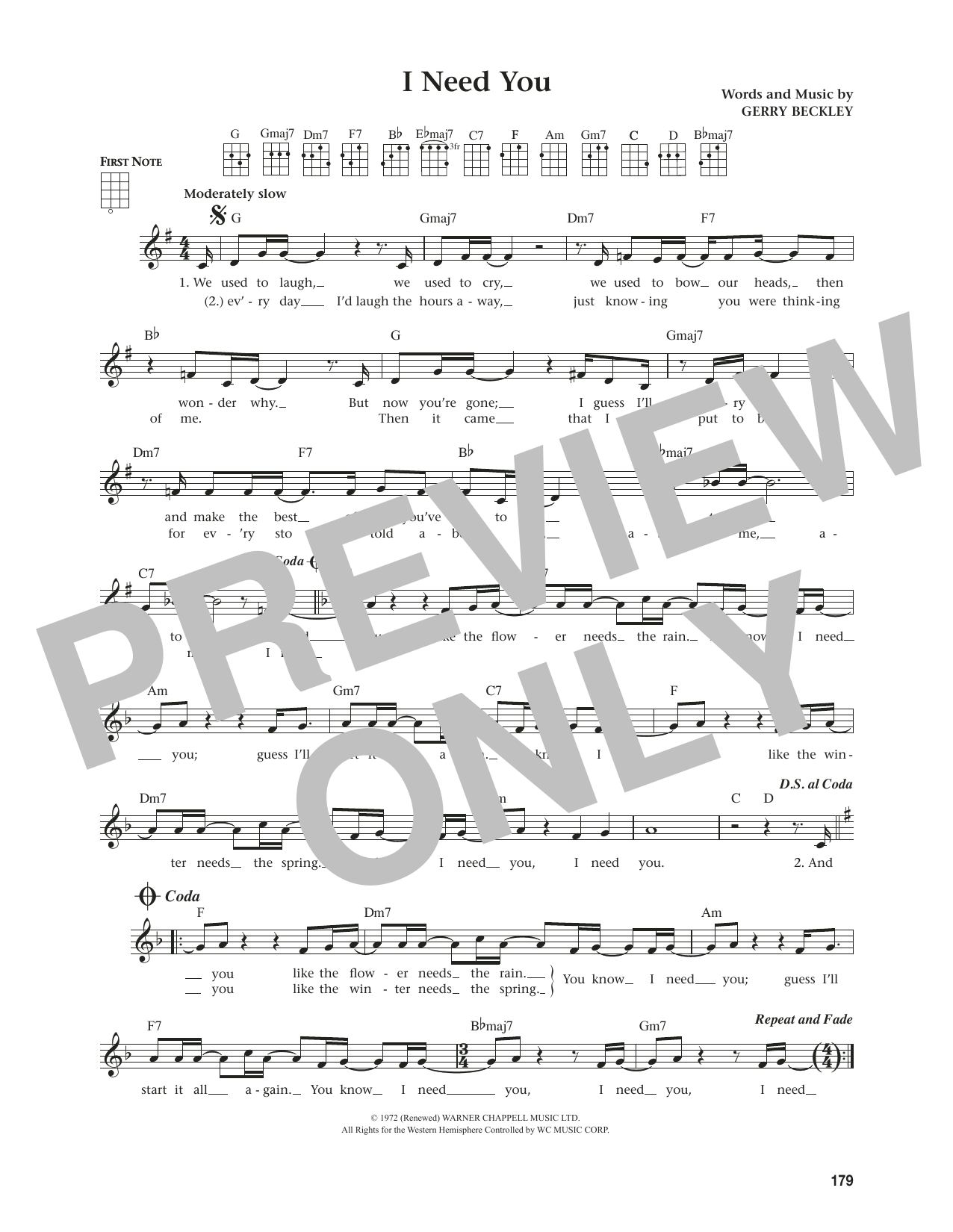 America I Need You (from The Daily Ukulele) (arr. Jim Beloff) sheet music notes and chords arranged for Ukulele