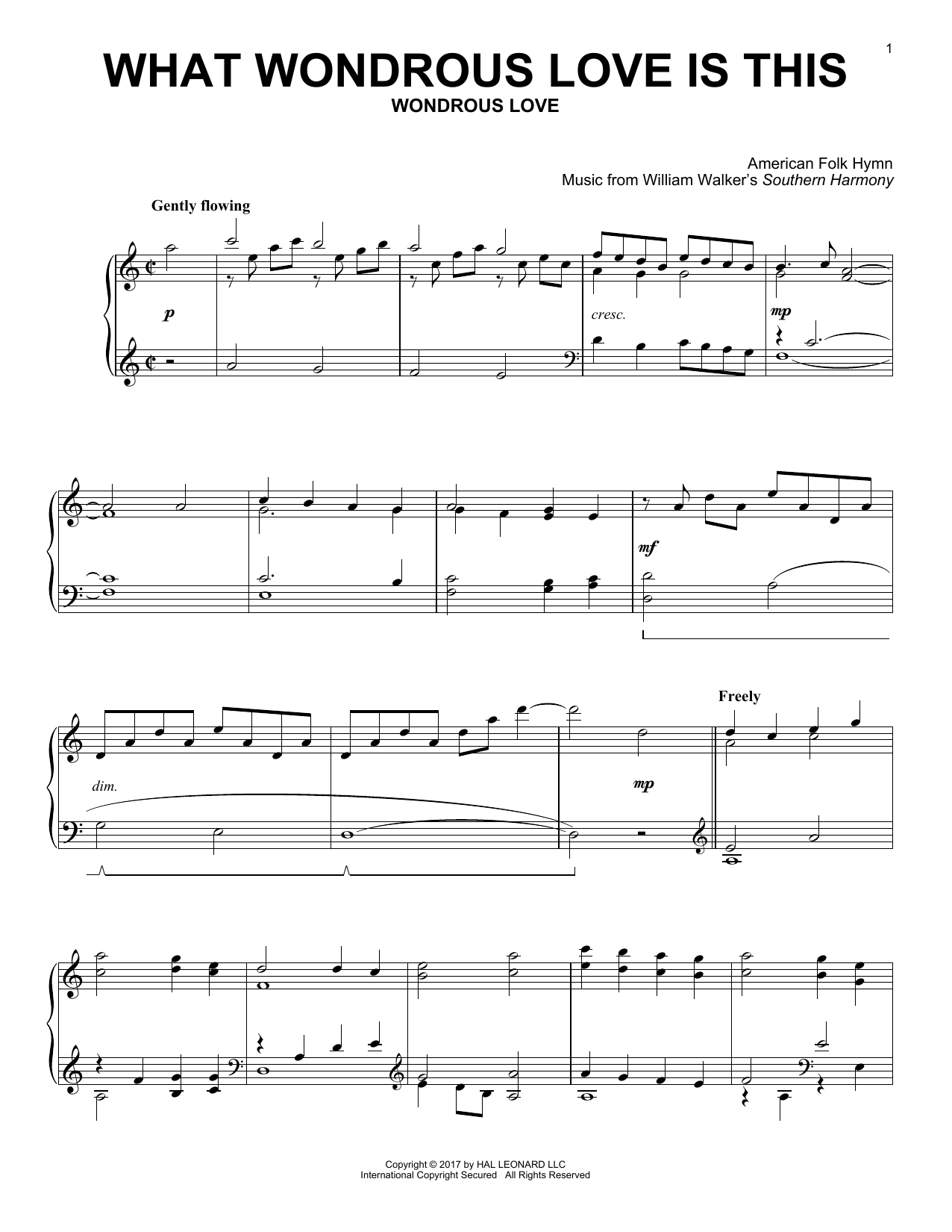 American Folk Hymn What Wondrous Love Is This sheet music notes and chords. Download Printable PDF.