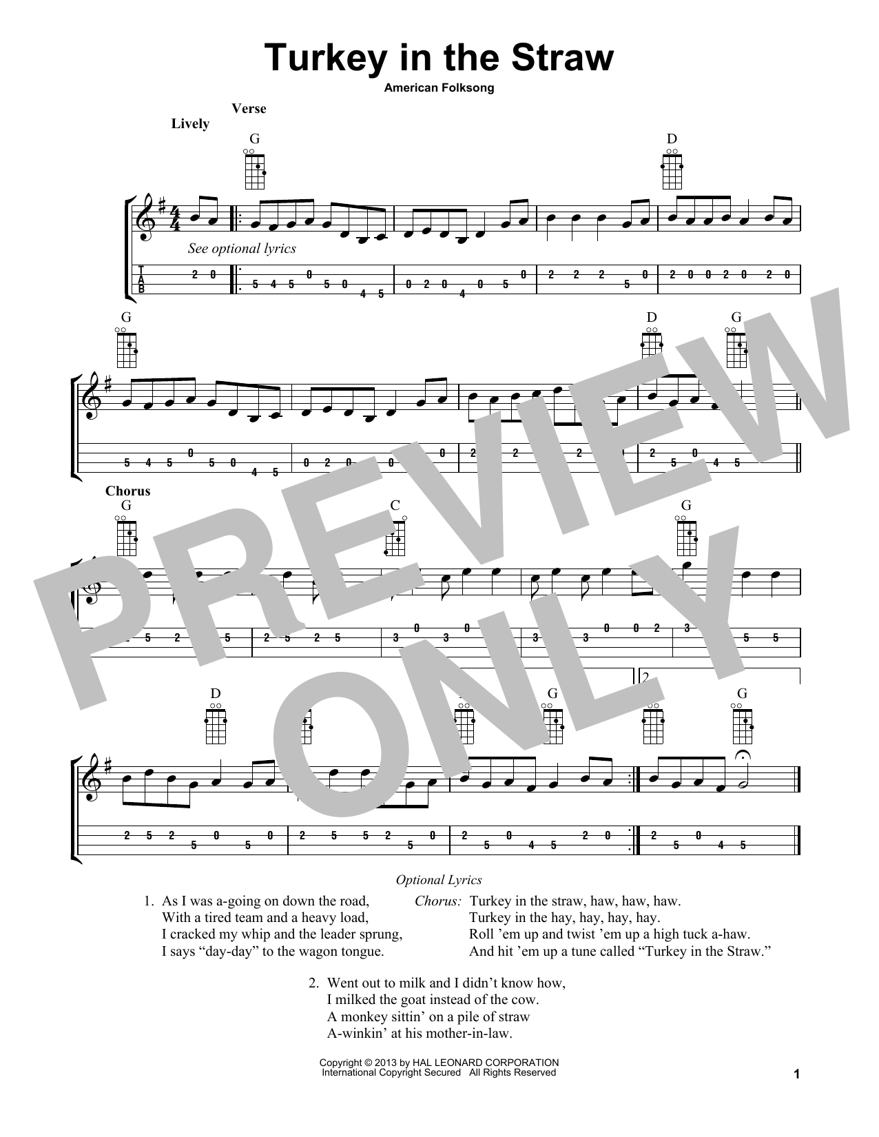 American Folksong Turkey In The Straw (arr. Bobby Westfall) sheet music notes and chords. Download Printable PDF.